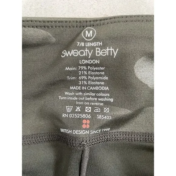 Sweaty Betty Legging 7/8 Crop Camo Activewear Athleisure - Picture 9 of 9